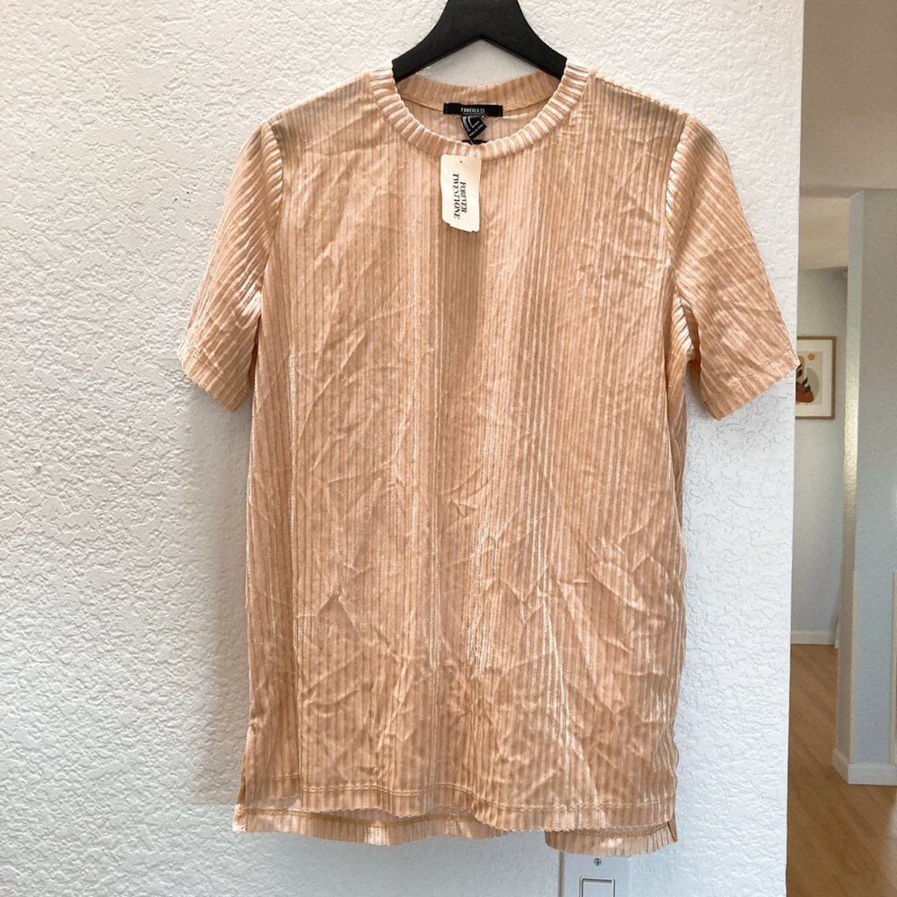 velvet stripe top